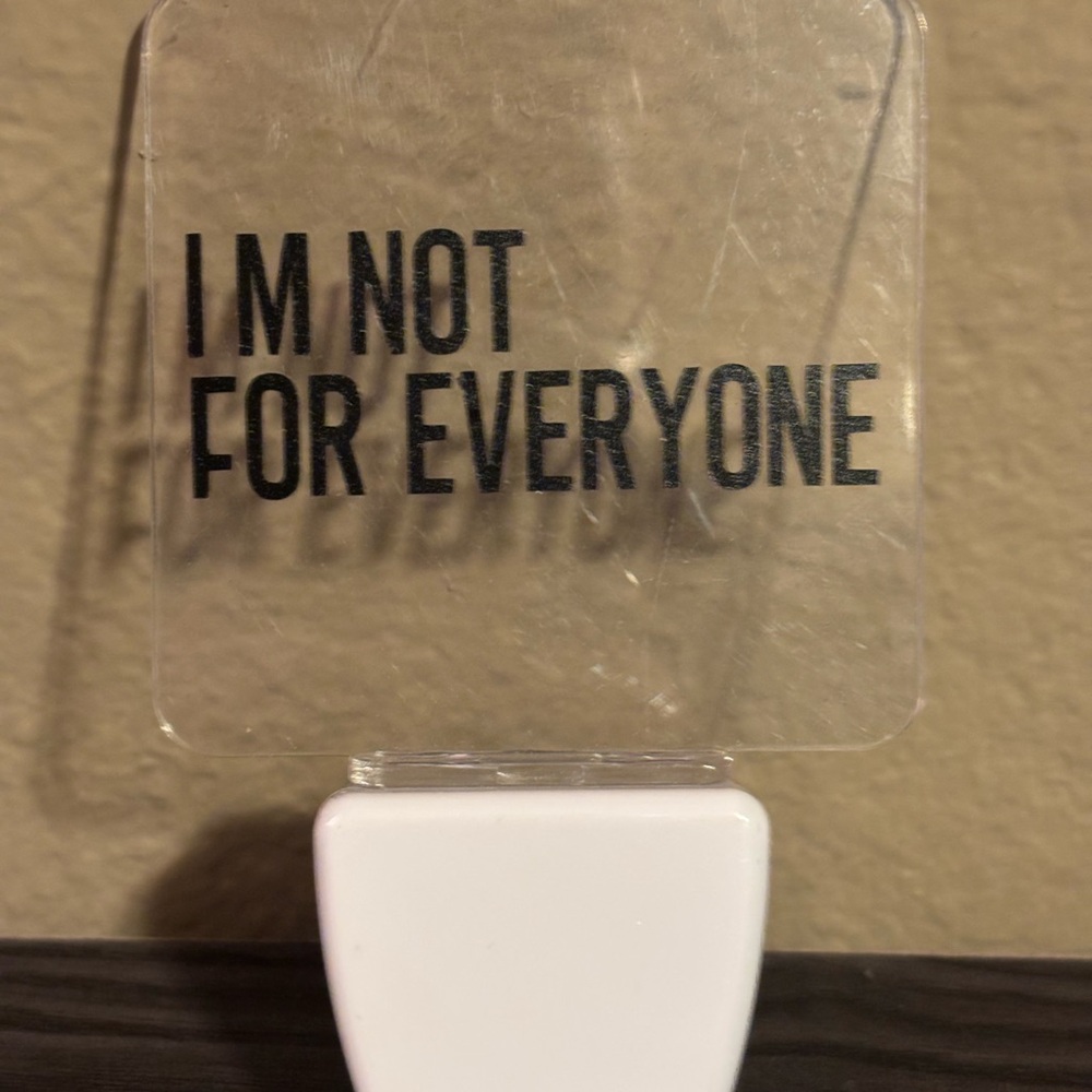 Clear Acrylic Sign with Black Text